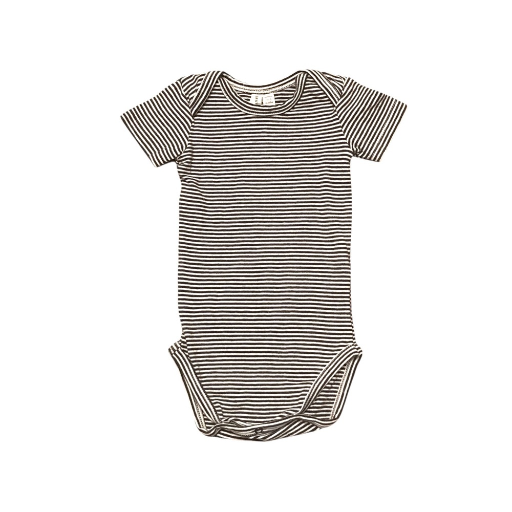 🆕 Gray Label Organic Striped Onesie